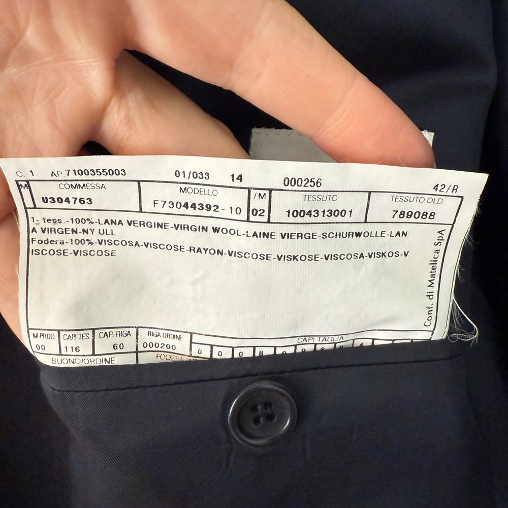 Armani Collezioni Classic Black Men's Blazer - Picture 9 of 10